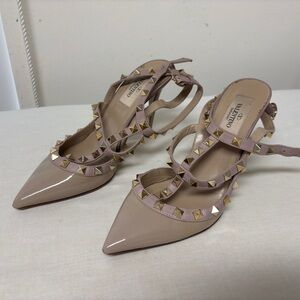 Valentino Nude Studded Heels